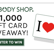 Body Shop & Savings.com $ 1000 Giveaway