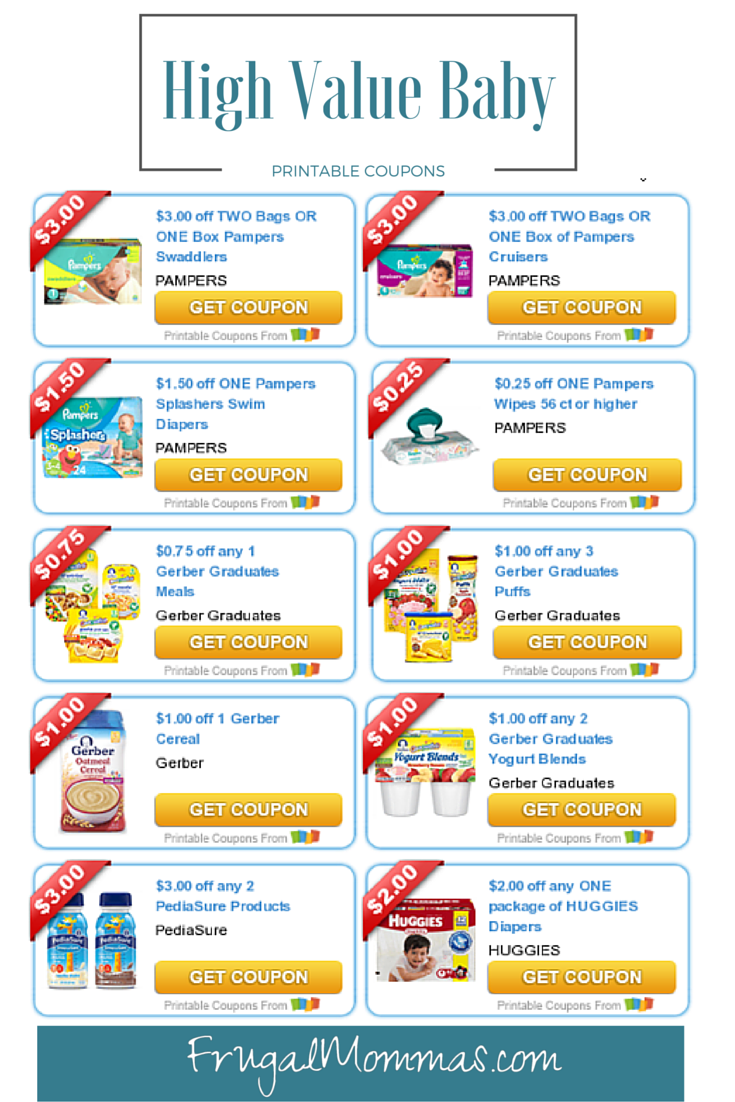High Value Baby Toddler Coupons
