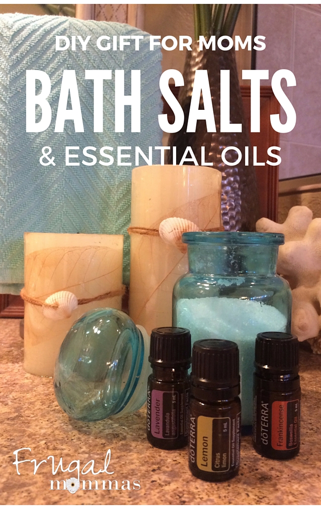 DIY essential oils bath salts gift 