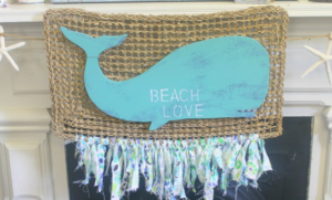 Frugal Mommas Friday Home Linkup 29 - DIY Whale Sign