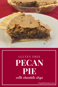 gluten free pecan pie with chocolate chips