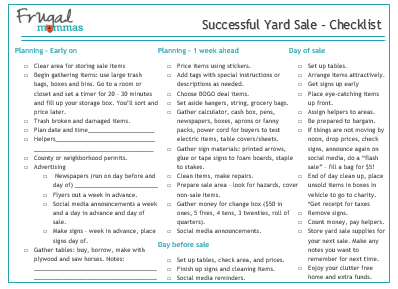 How to plan a successful yard sale