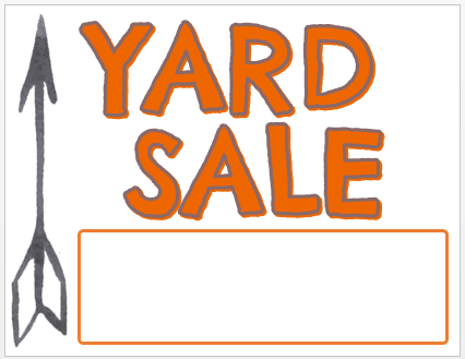 Yard Sale Sign 