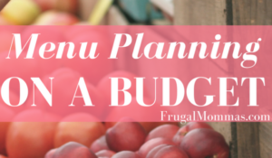 Menu planning on a budget