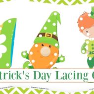 St. Patrick’s Day Preschool Freebie – Lacing Cards