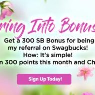 April Gift Card Rewards with Swagbucks for Spring